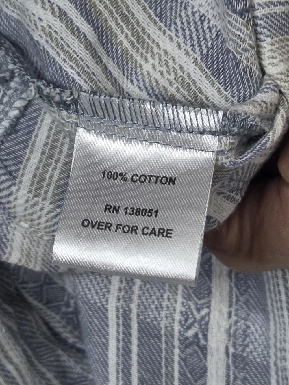 North River Striped Baja Hoodie Beach Poncho Pullover Blue Gray White Size Med. - Picture 9 of 10